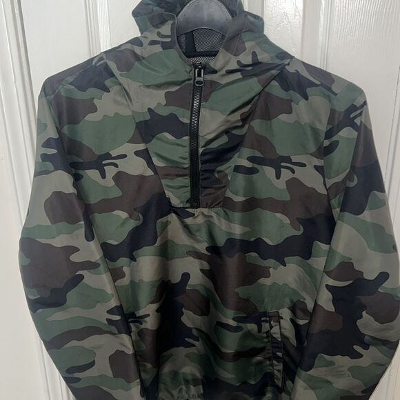 Forever 21 zip up hoody green brown black fatigue - Picture 3 of 8